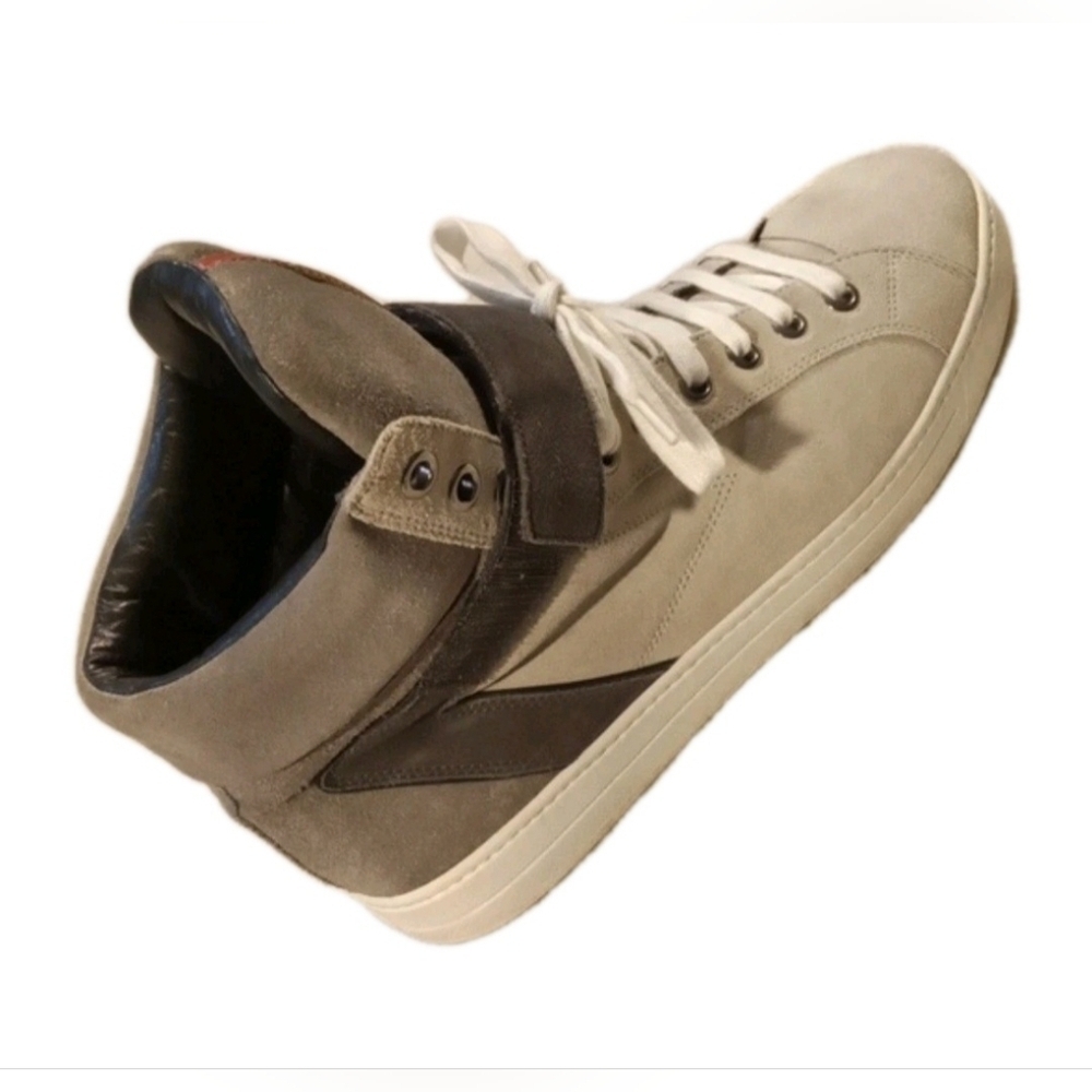 RARE Prada Avenue Suede High-Top Sneaker Gray US Men's Size 10 ( GUC) - Picture 4 of 12
